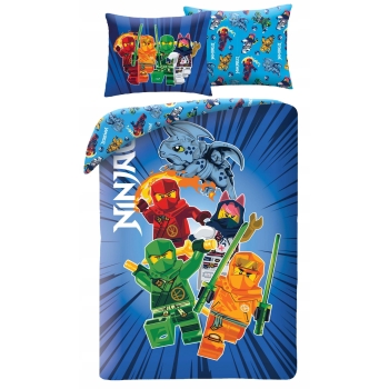 Pościel dziecięca LEGO Ninjago 140 x 200 Halantex Mikrofibra Lego NinjaGo