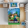 Pościel dziecięca Minecraft 140 x 200 cm Halantex 100% bawełna Steve, Alex