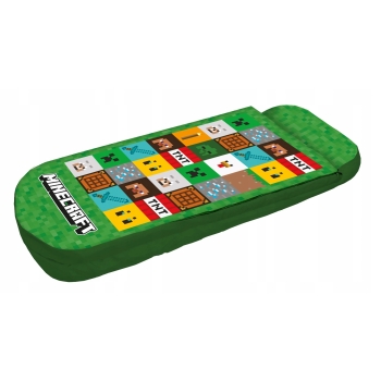 Materac ze śpiworem MINECRAFT 150x62cm / Łóżko dmuchane z śpiworem