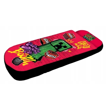 Materac ze śpiworem MINECRAFT 150x62cm / Łóżko dmuchane z śpiworem