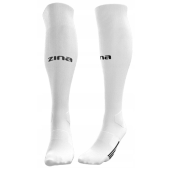 ZINA ACADEMY Skarpetogetry getry piłkarskie MINI roz. 31-35 BIAŁE