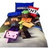 Pościel dziecięca Minecraft 140 x 200 cm Halantex 100% bawełna Steve, Pig