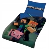 Pościel dziecięca Minecraft 140 x 200 cm Halantex 100% bawełna Steve, Pig