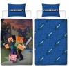 Pościel dziecięca Minecraft 140 x 200 cm Halantex 100% bawełna Steve, Pig