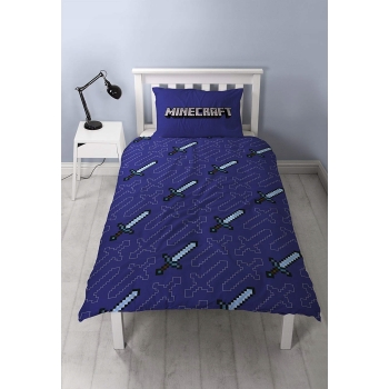 Pościel dziecięca Minecraft 140 x 200 cm Halantex 100% bawełna Steve, Pig