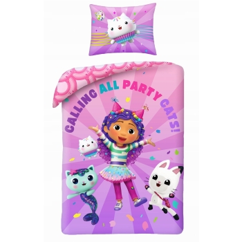 Pościel dziecięca Koci Domek Gabi 140 x 200 cm Halantex Mikrofibra