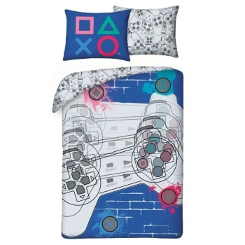 Pościel dziecięca Playstation 140 x 200 cm Halantex mikrofibra PS Konsola