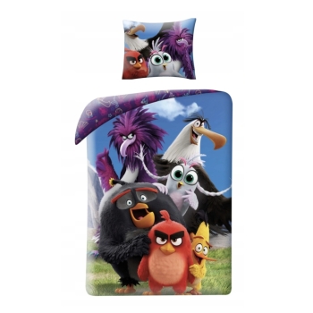Pościel dziecięca ANGRY BIRDS 140 x 200 cm Halantex 100% bawełna RED
