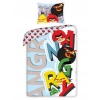Pościel dziecięca ANGRY BIRDS 160x200 cm 100% bawełna RED