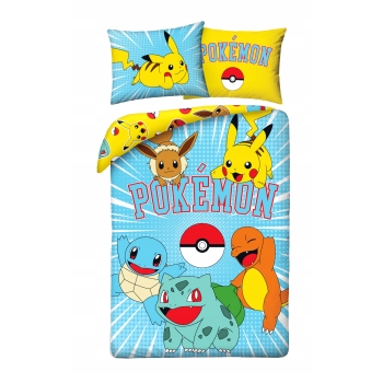 Pościel dziecięca POKEMON 140 x 200 Halantex 100% bawełna Pikachu