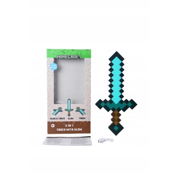 Latarka / lampka nocna Minecraft Diamentowy Miecz 3D 40 cm Halantex