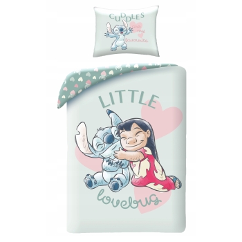 Pościel dziecięca Lilo i Stitch 140x200 Halantex 100% bawełna Disney Sticz