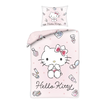 Pościel dziecięca Hello Kitty 140 x 200 cm Halantex Mikrofibra kot kitty