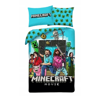 Pościel dziecięca Minecraft 140 x 200 cm Halantex Steve Creeper Mikrofibra