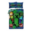 Pościel dziecięca Minecraft 140 x 200 cm Halantex Steve Creeper Mikrofibra