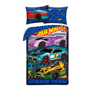 Pościel dziecięca Hot Wheels 140x200 cm Halantex Mikrofibra Samochody Autka