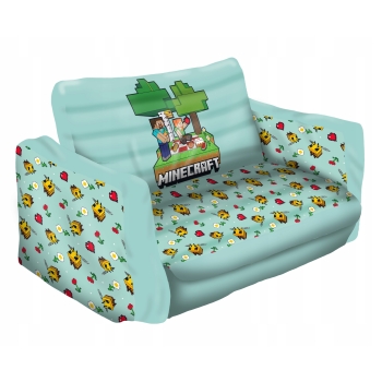 Dmuchane łóżko i sofa Minecraft dla dzieci 2 w 1 rozkładana sofa Halantex