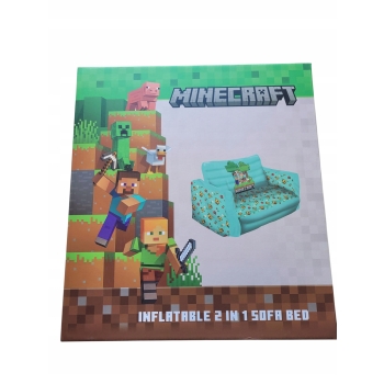 Dmuchane łóżko i sofa Minecraft dla dzieci 2 w 1 rozkładana sofa Halantex