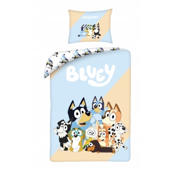 Pościel dziecięca Bluey 140 x 200 cm Halantex 100% bawełna Bingo pieski