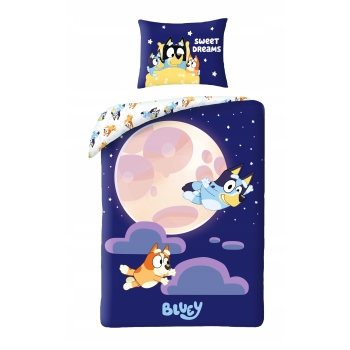 Pościel dziecięca Bluey 140 x 200 cm Halantex 100% bawełna Bingo pieski
