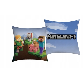Poduszka dekoracyjna Minecraft 40 x 40 cm Halantex jasiek stev alex pig