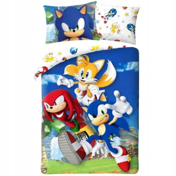 Pościel dziecięca SONIC 160x200 cm Halantex 100% bawełna Sonic the Hedgehog