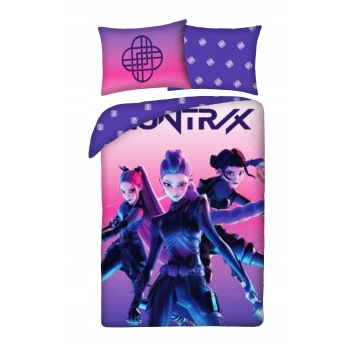 Pościel dziecięca K-POP Demon Hunters 160 x 200 Halantex 100% bawełna