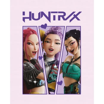 Kocyk dziecięcy K-POP Demon Hunters 130 x 160cm Halantex Huntrix Rumi Mira
