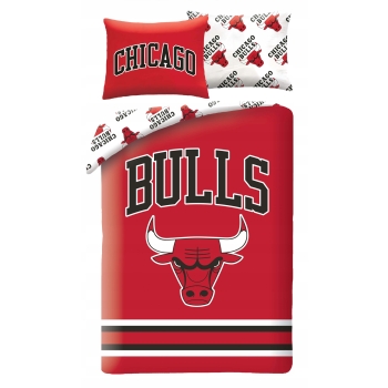 Pościel dziecięca Chicago Bulls 140 x 200 cm Halantex Basketball NBA